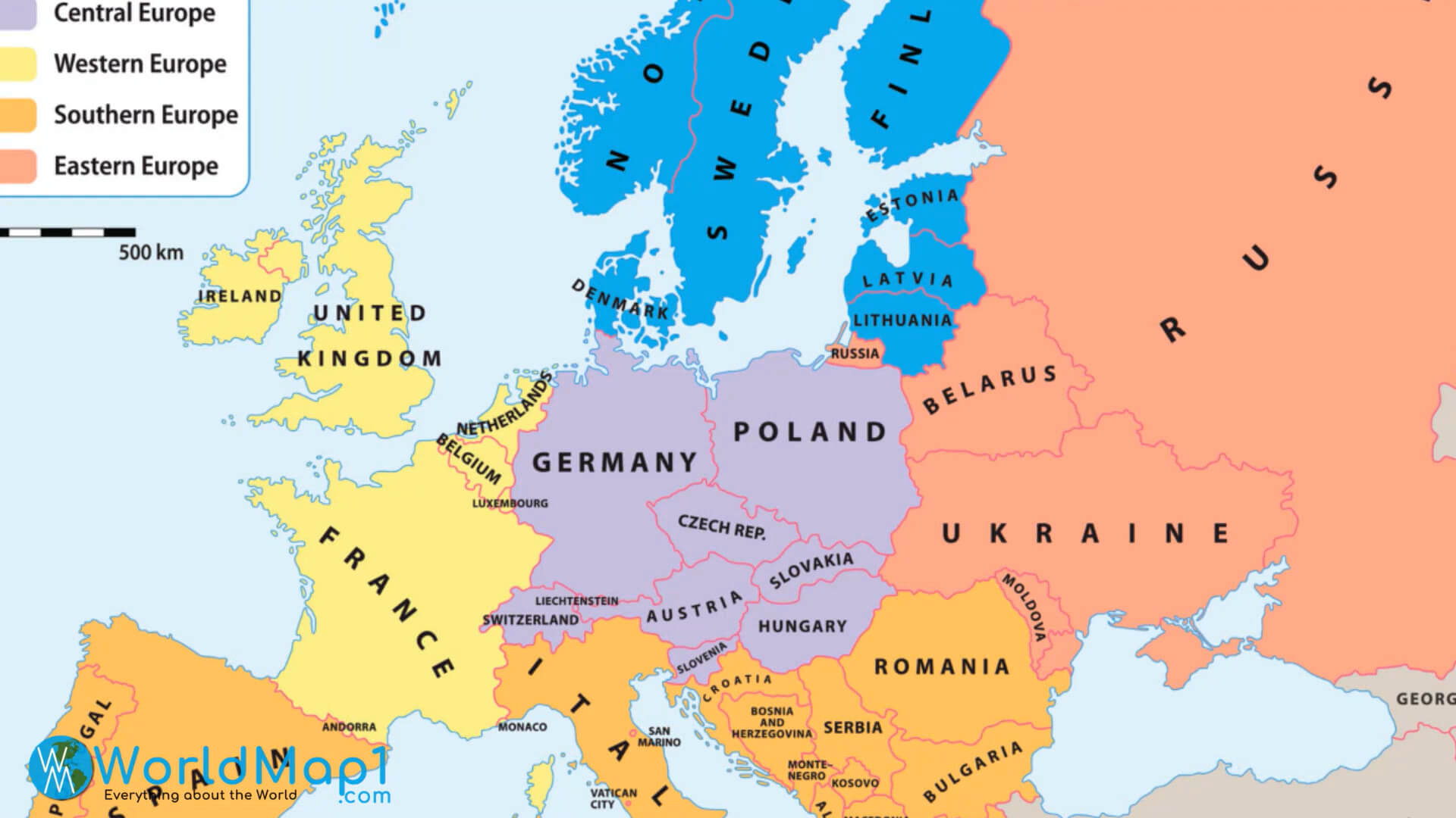Lithuania Belarus and Ukraine Map